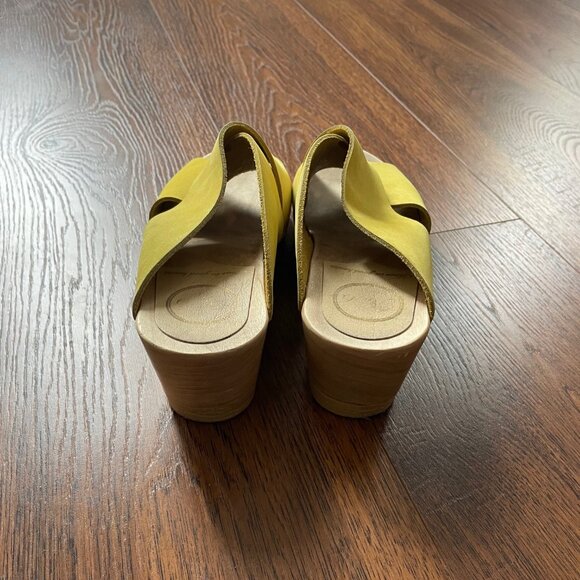 No. 6 Store Yellow Frida Wedge Clogs Sandals 39 8 - Picture 5 of 8